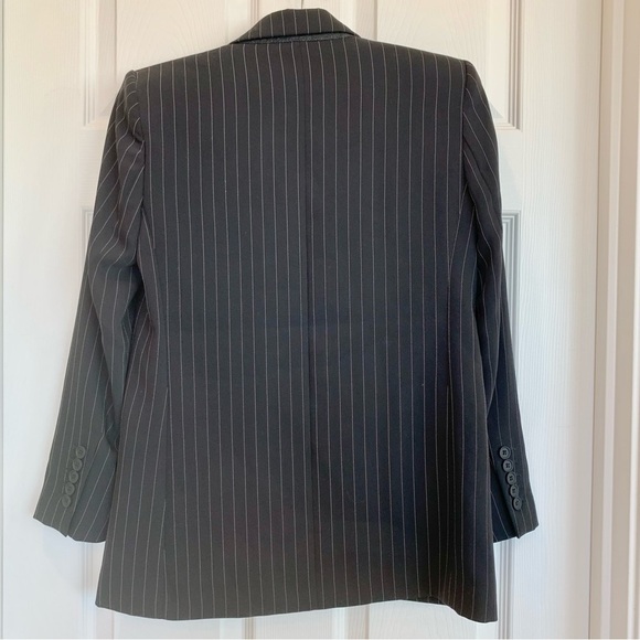NWOT Express Black White Pinstripe Boyfriend Blazer Jacket - Picture 7 of 8